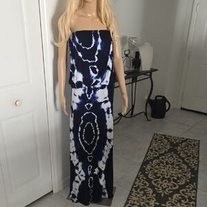 Young Fabulous & Broke Tie-Dye Strapless Maxi Dress S